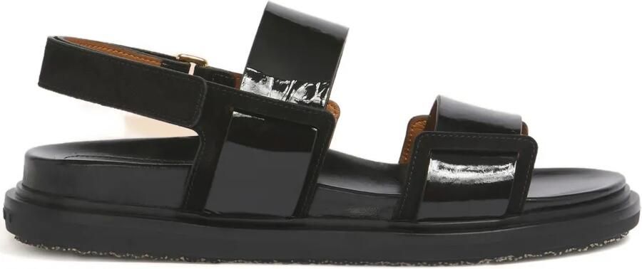 Marni Fussbett sandalen met dubbele bandjes Zwart