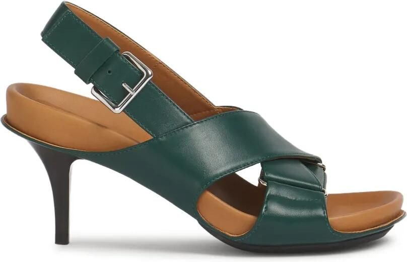 Marni Fussbett sandalen met gekruiste bandjes Groen