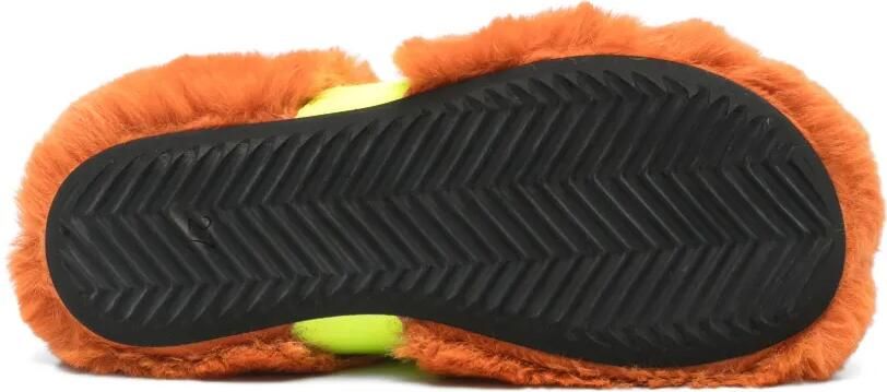 Marni Kids Ballerina's met elastische band en imitatiebont Oranje - Foto 4