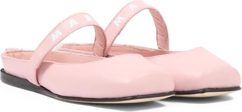 Marni Kids Ballerina's met logoband Roze