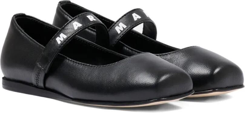 Marni Kids Ballerina's met logoband Zwart