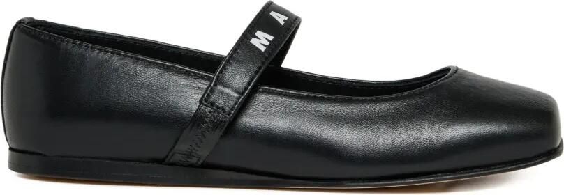 Marni Kids Ballerina's met vierkante neus Zwart - Foto 4
