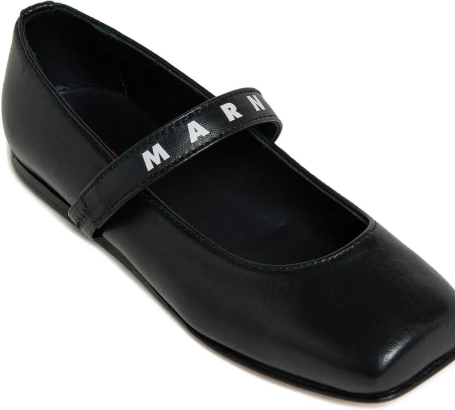 Marni Kids Ballerina's met vierkante neus Zwart - Foto 2