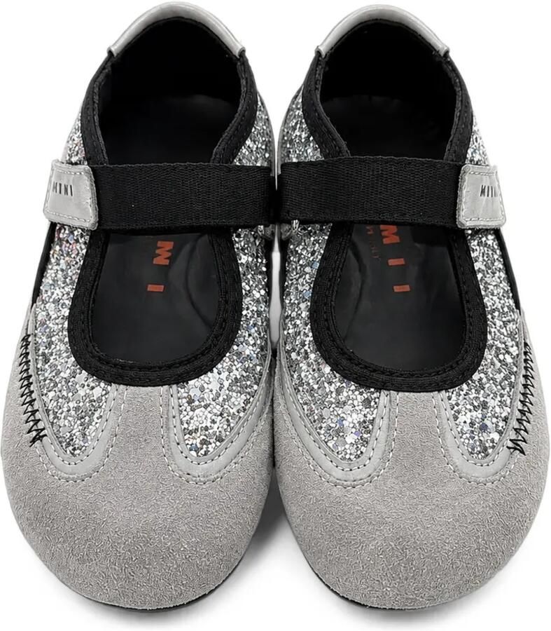 Marni Kids Ballerina's verfraaid met glitters en klittenband Zilver - Foto 2