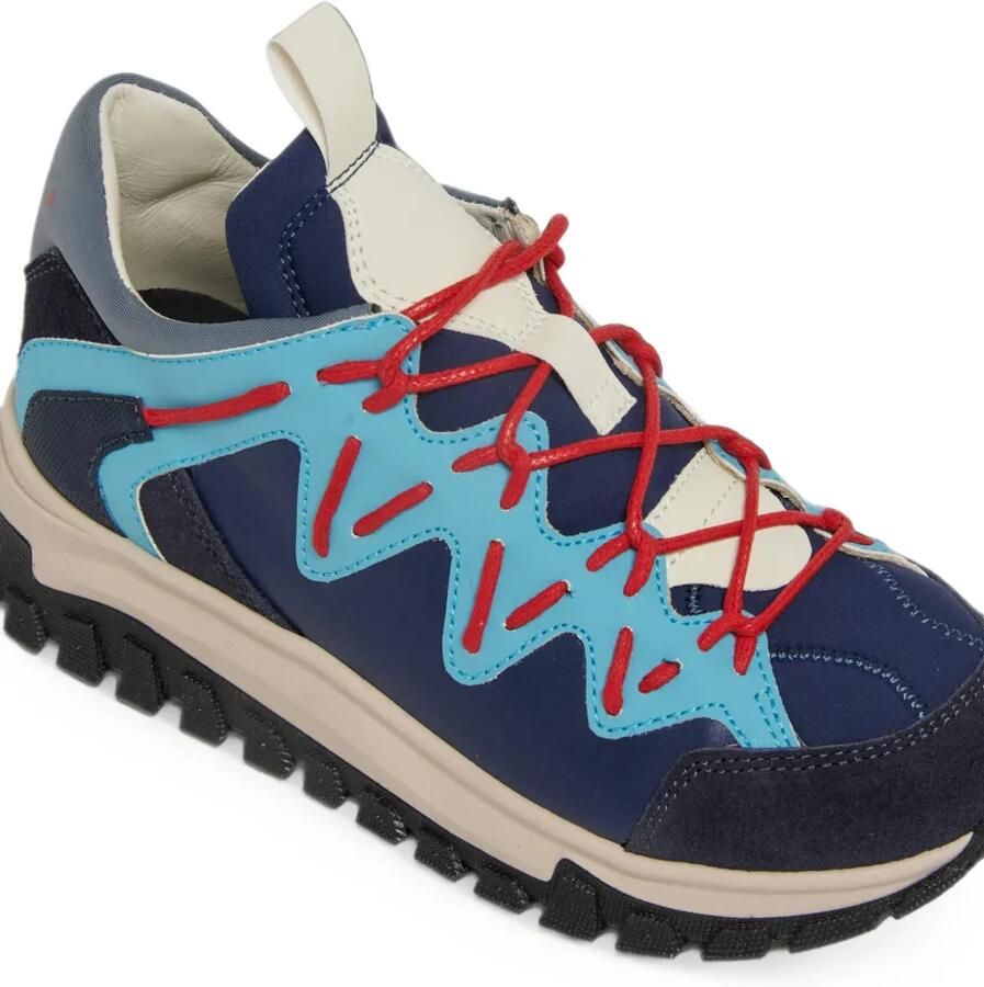 Marni Kids Blauwe sneakers van leer en technische stof - Foto 2