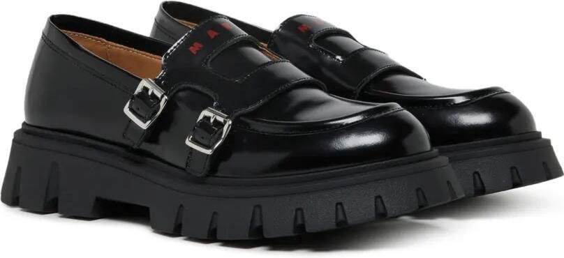Marni Kids Chunky loafers met gesp Zwart