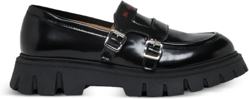 Marni Kids Chunky loafers met gesp Zwart