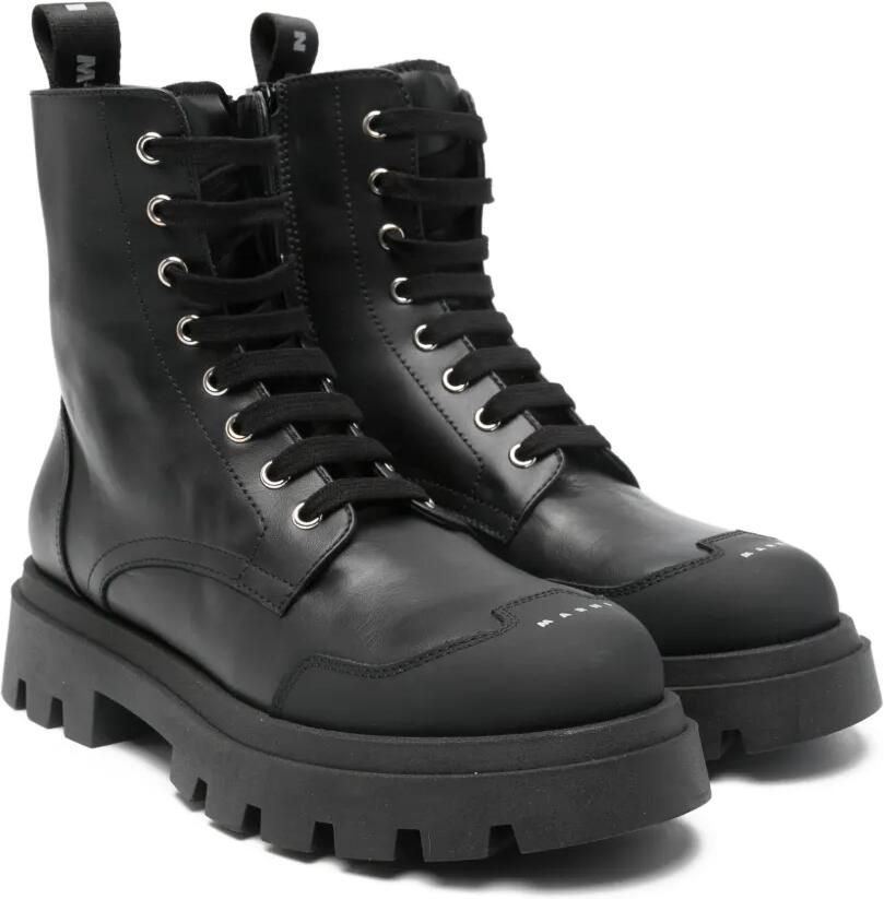 Marni Kids Combat boots met veters Zwart