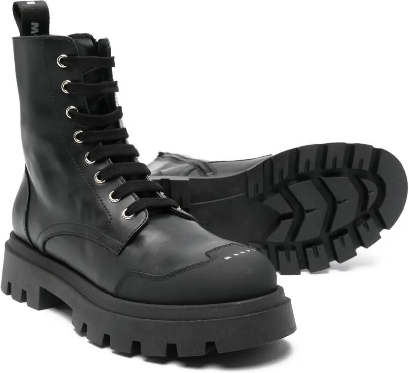 Marni Kids Combat boots met veters Zwart - Foto 2