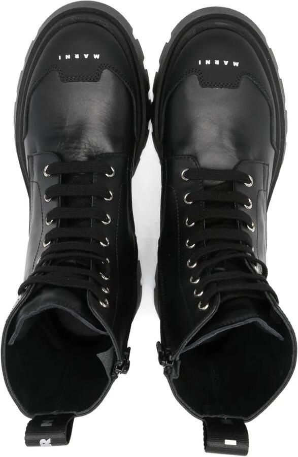 Marni Kids Combat boots met veters Zwart - Foto 3