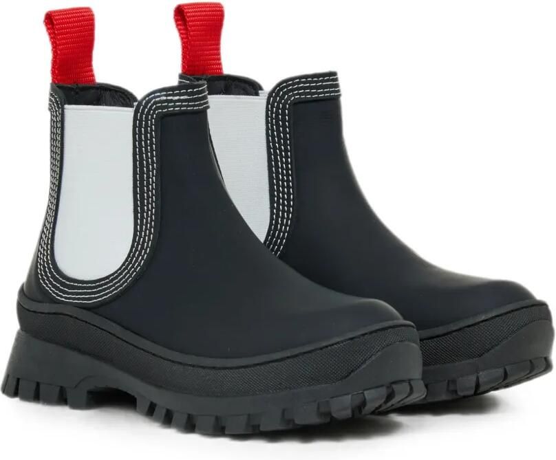 Marni Kids Enkellaarzen met logopatch Zwart