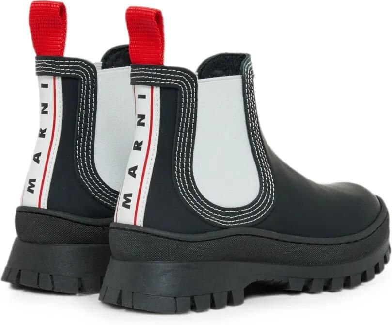 Marni Kids Enkellaarzen met logopatch Zwart - Foto 4