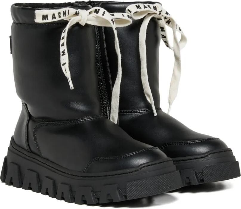Marni Kids Enkellaarzen met veters Zwart