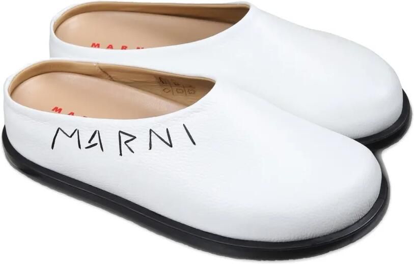 Marni Kids Fussbet slip-on schoenen Wit