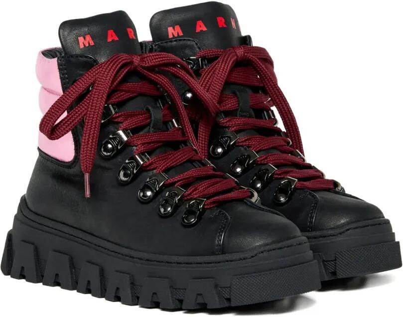 Marni Kids Laarzen met gewatteerde kraag Zwart