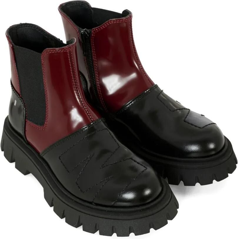 Marni Kids Laarzen met leren vlakken en rits Zwart