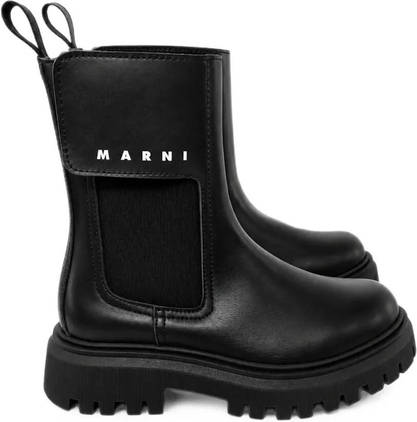Marni Kids Laarzen met logopatch Zwart
