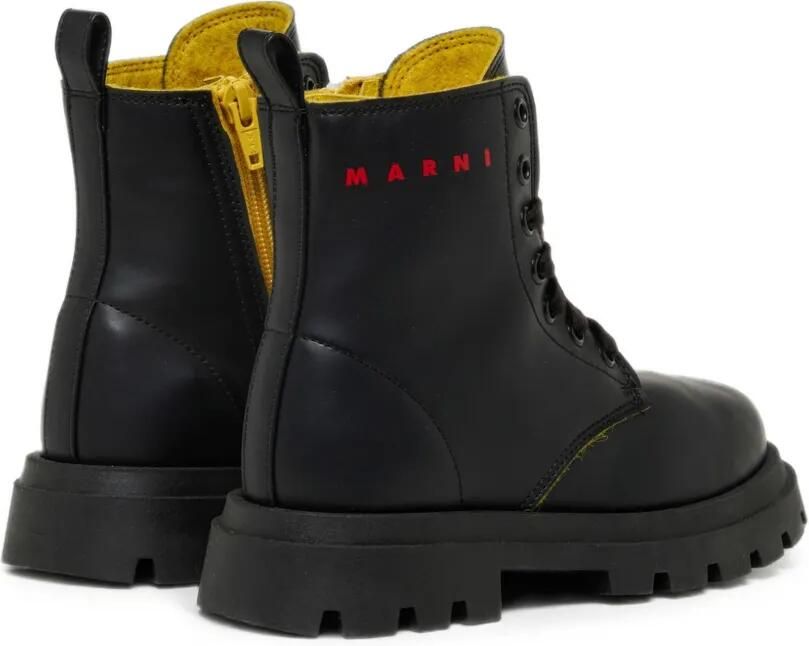 Marni Kids Legerlaarzen met logo Zwart - Foto 3