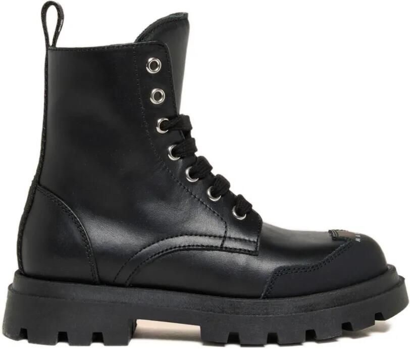 Marni Kids Leren laarzen Zwart
