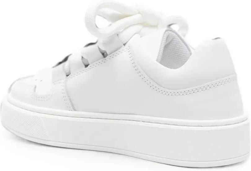 Marni Kids Leren sneakers met logoprint Wit - Foto 3