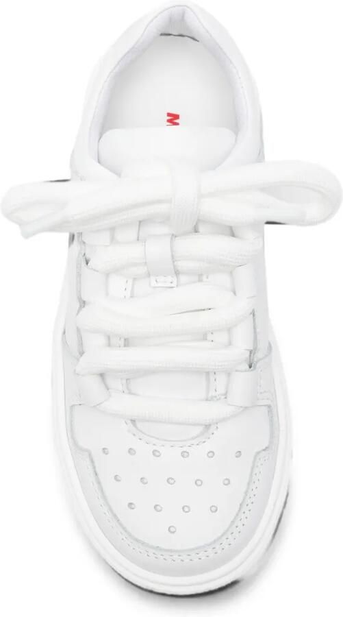 Marni Kids Leren sneakers met logoprint Wit - Foto 2