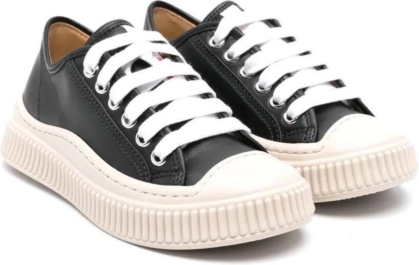Marni Kids Leren sneakers Zwart