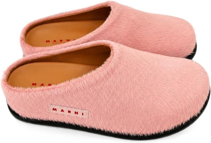Marni Kids Muiltjes met ponyhaar Roze