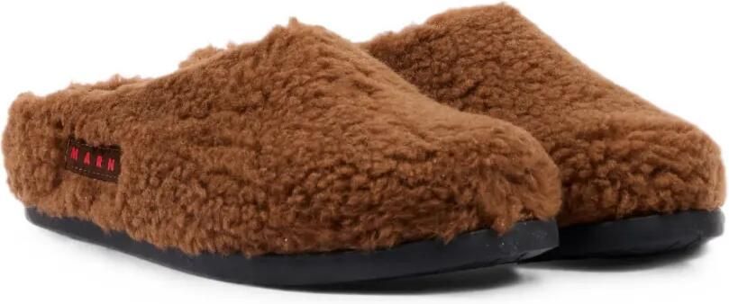 Marni Kids Sabot klompen met lammy-effect Bruin - Foto 2