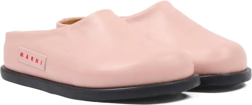 Marni Kids Sabot sandalen met logo Roze
