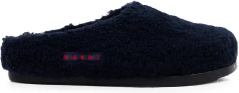 Marni Kids Sandalen met fleece-textuur en logo-patch Blauw - Foto 5