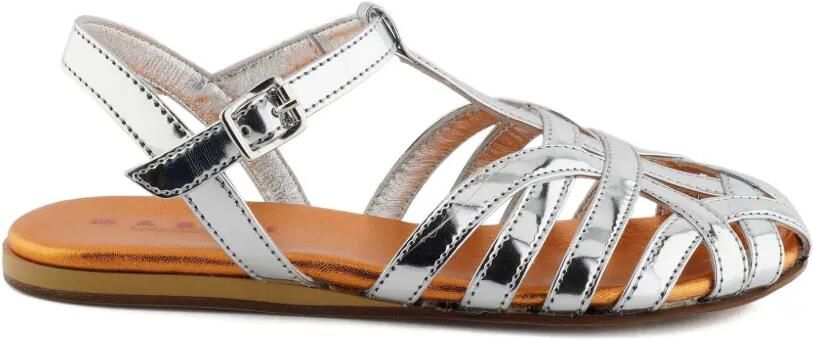 Marni Kids Sandalen met gesp en bandjes Zilver