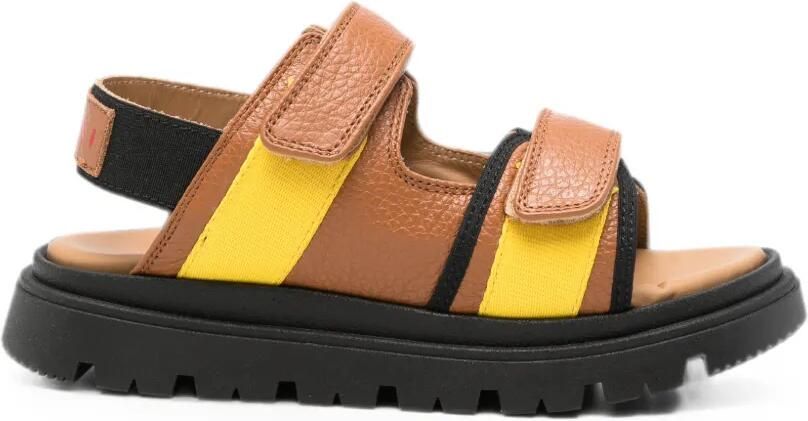Marni Kids Sandalen met klittenband Bruin