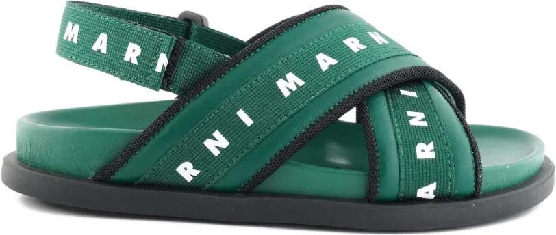 Marni Kids Sandalen met logobandje Groen