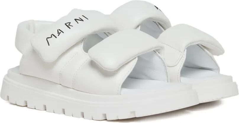 Marni Kids Sandalen met logobandje Wit