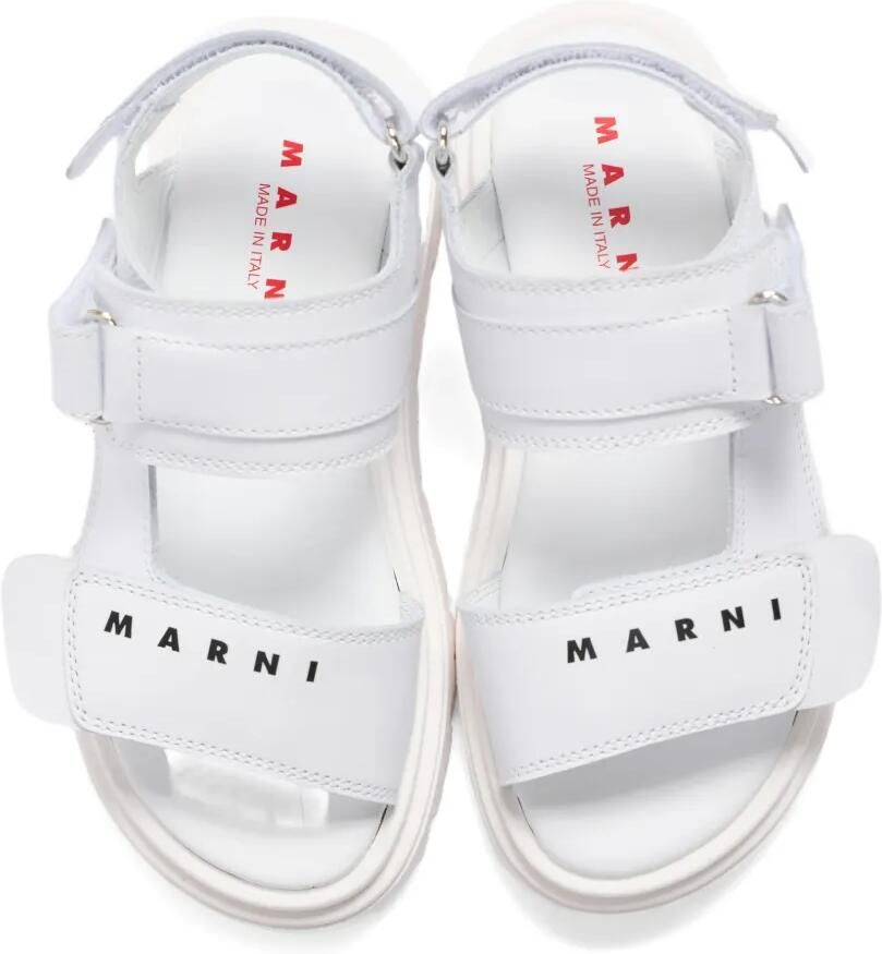 Marni Kids Sandalen met logobandje Wit - Foto 2