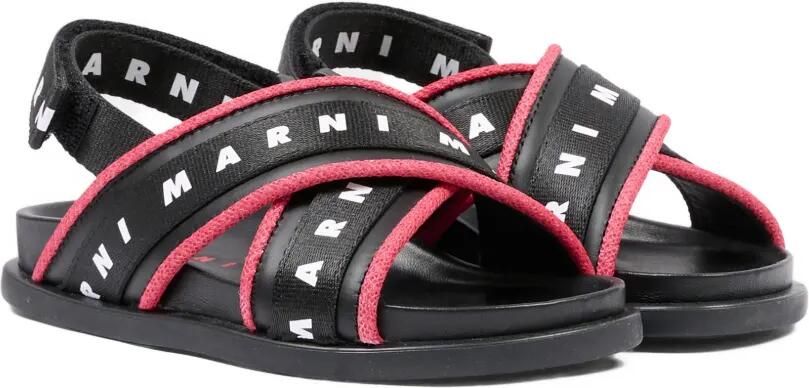 Marni Kids Sandalen met logobandje Zwart