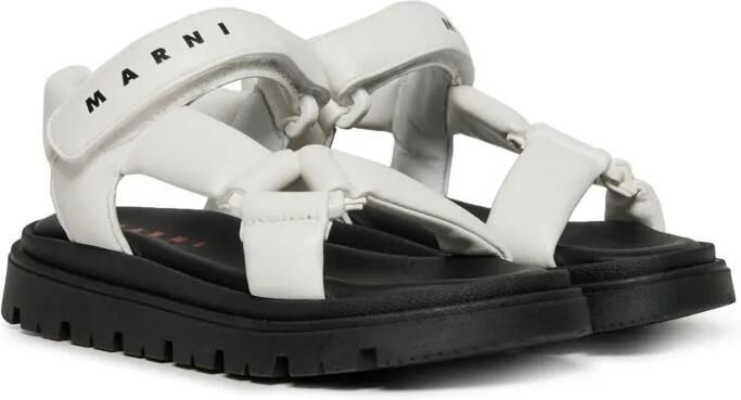 Marni Kids Sandalen met logoprint Wit