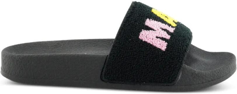 Marni Kids Slippers met letters Zwart