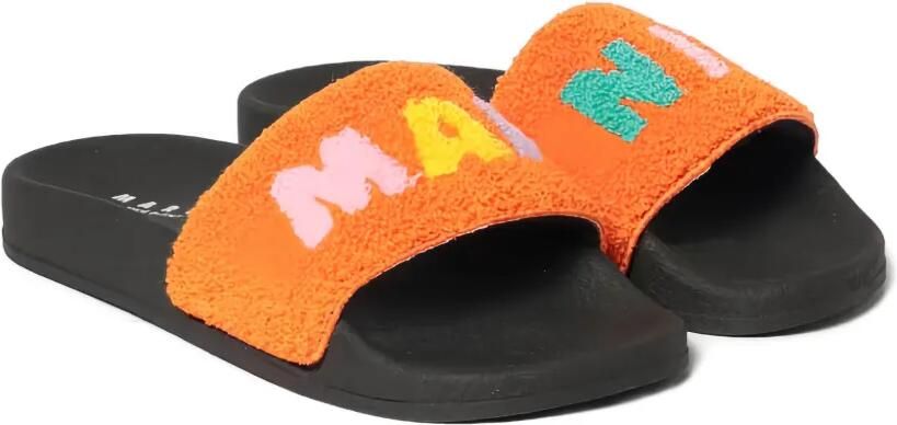 Marni Kids Slippers met logo Oranje