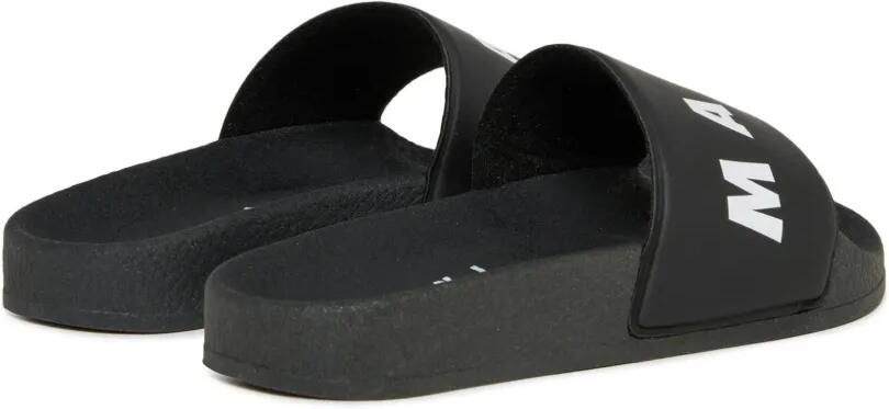 Marni Kids Slippers met logoprint Zwart - Foto 3