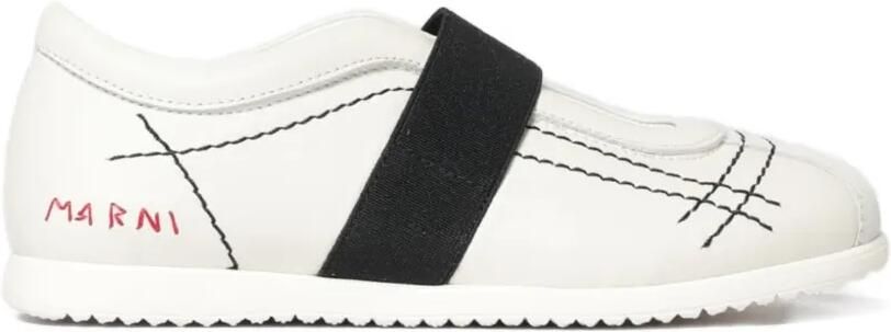 Marni Kids Sneakers met elastische band en contrasterend stiksel Beige - Foto 3