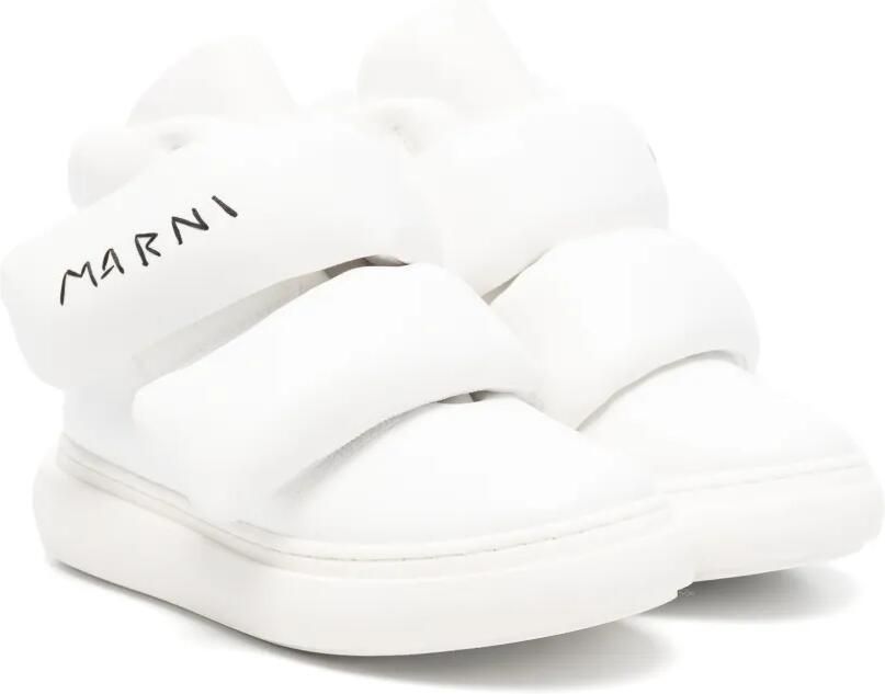 Marni Kids Sneakers met geborduurd logo Wit