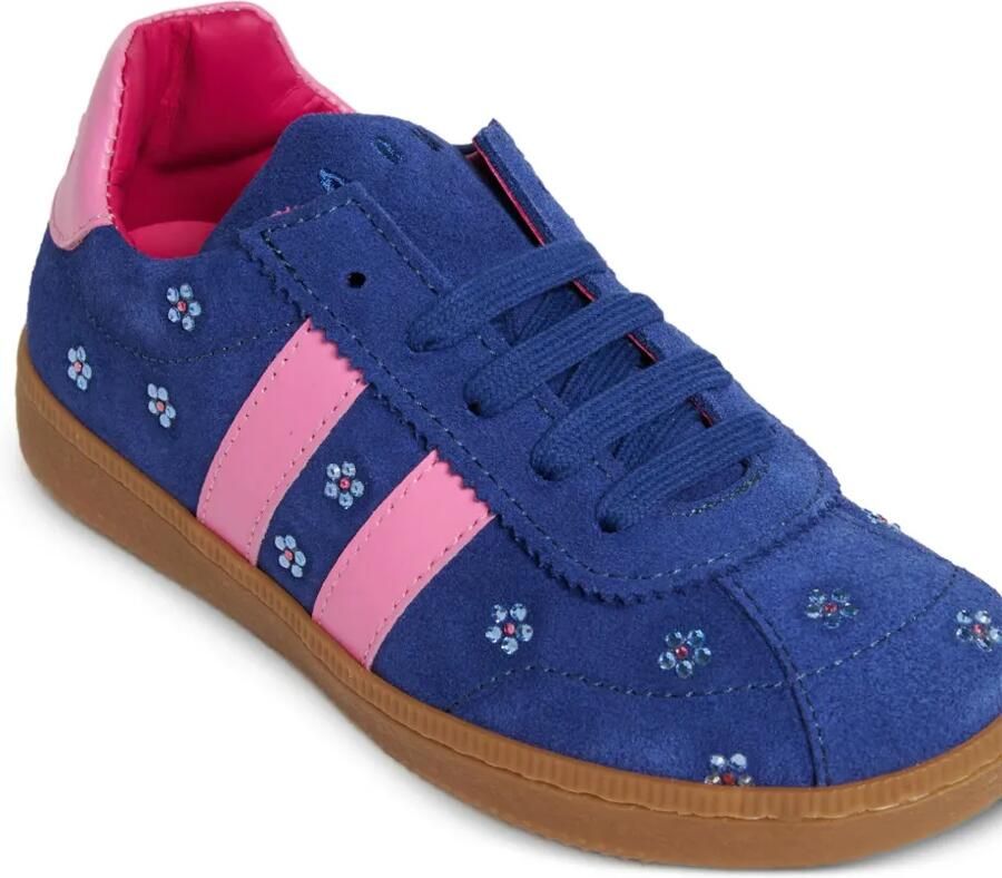 Marni Kids Sneakers met geborduurde bloe Blauw
