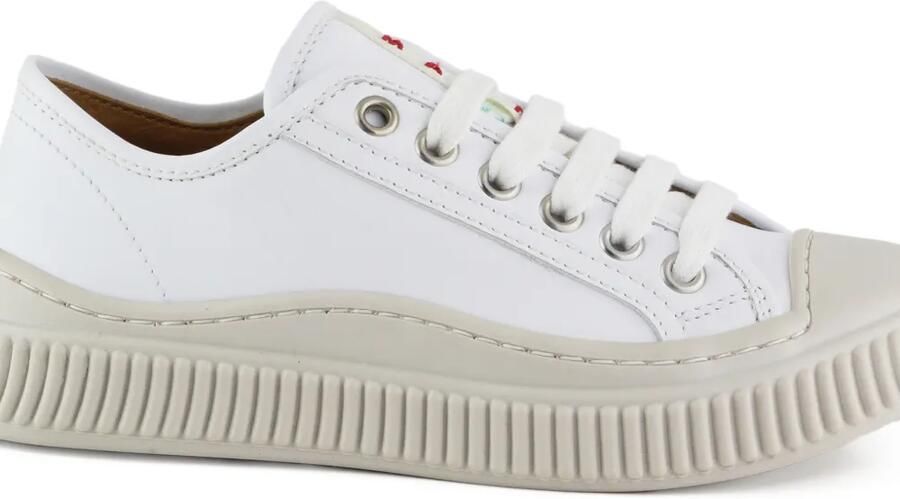 Marni Kids Sneakers met geribbelde zool Wit