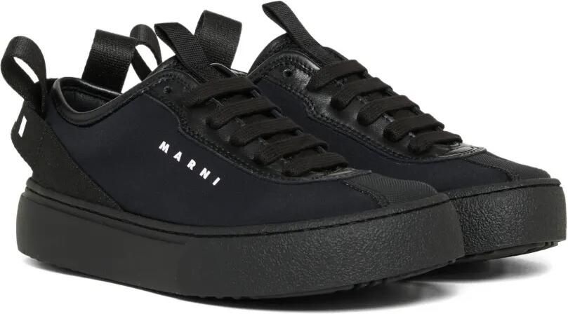 Marni Kids Sneakers met logo Zwart