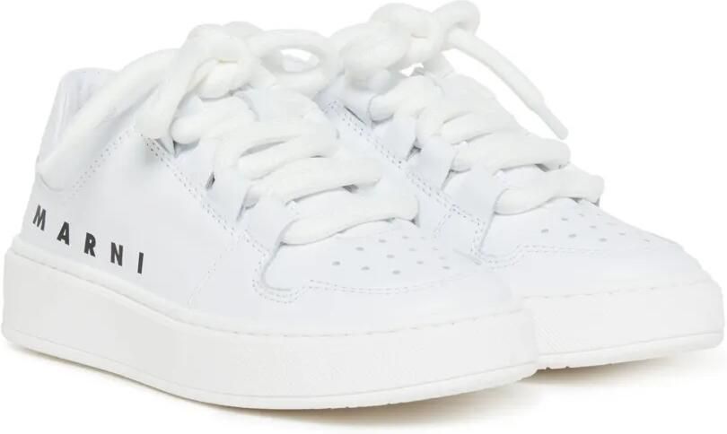 Marni Kids Sneakers met logoprint Wit