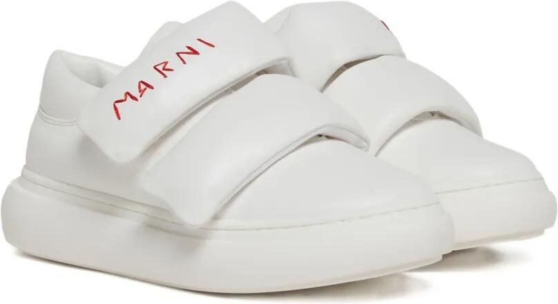 Marni Kids Sneakers met logoprint Wit