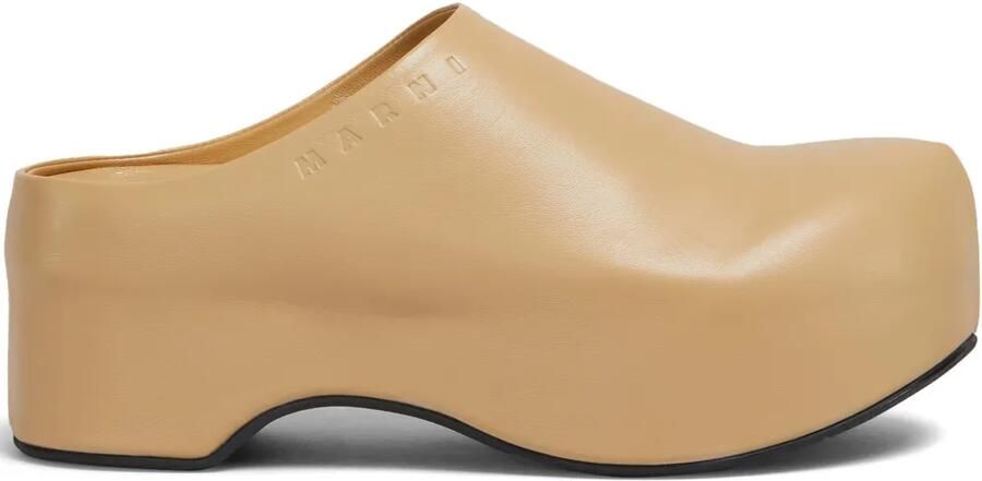 Marni Klompen met plateauzool Beige