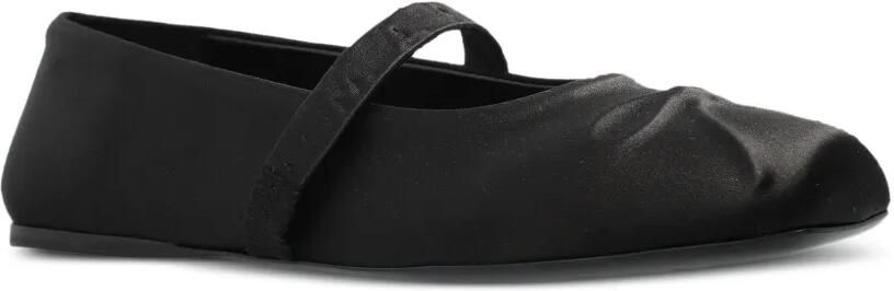 Marni Leren ballerina's Zwart