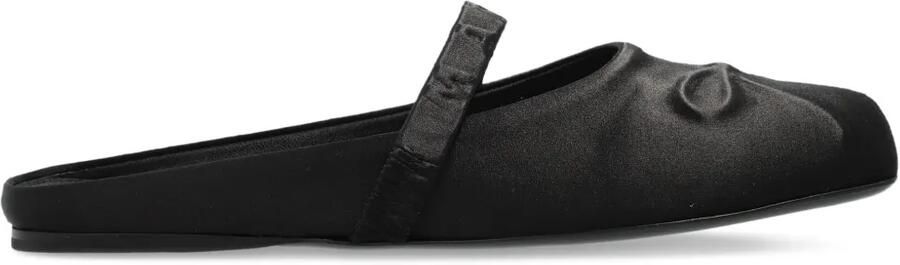 Marni Leren ballerina's Zwart